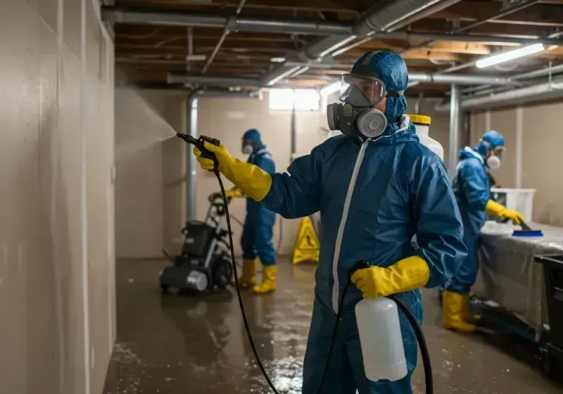 Basement Sanitization and Antimicrobial Treatment process in Summerdale, AL