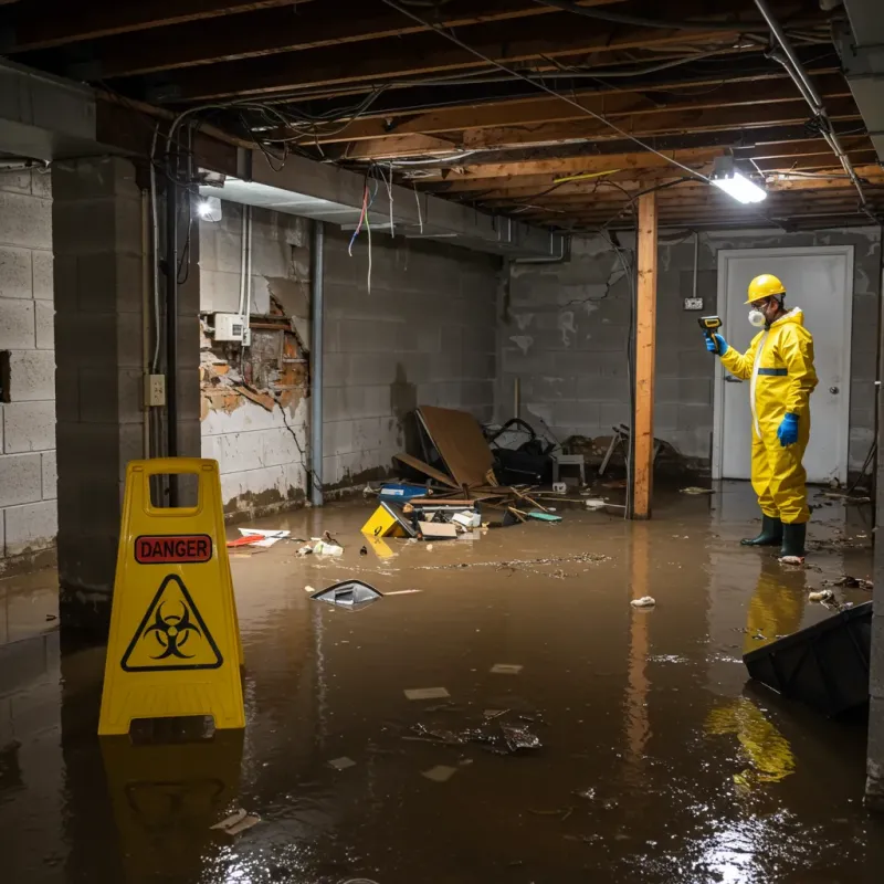 Flooded Basement Electrical Hazard in Summerdale, AL Property